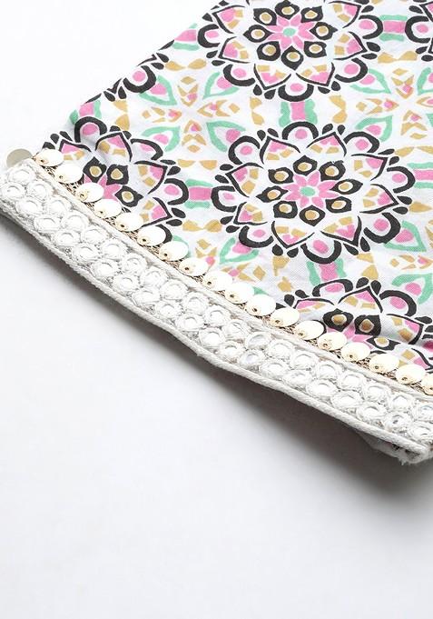 Multi Women Printed Pure Cotton Ethnic Coords Set