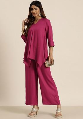 Pink Women Self Design Coords