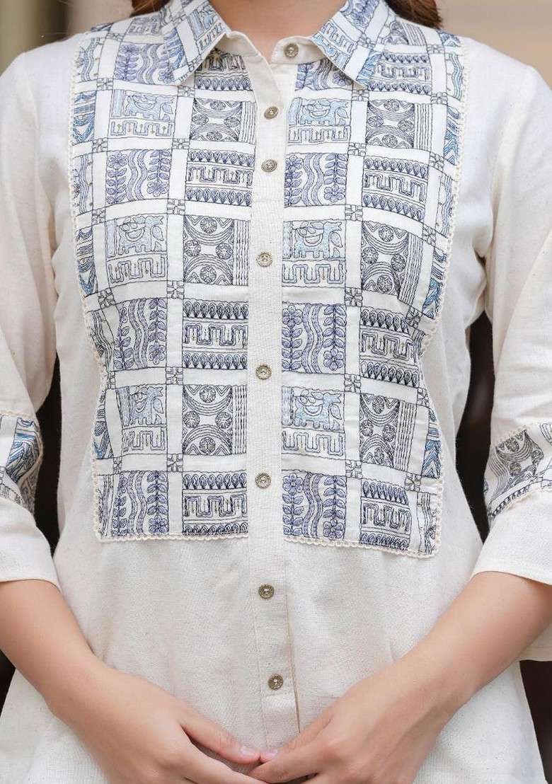 Off White Moda Rapido Women Printed Coords - Indya