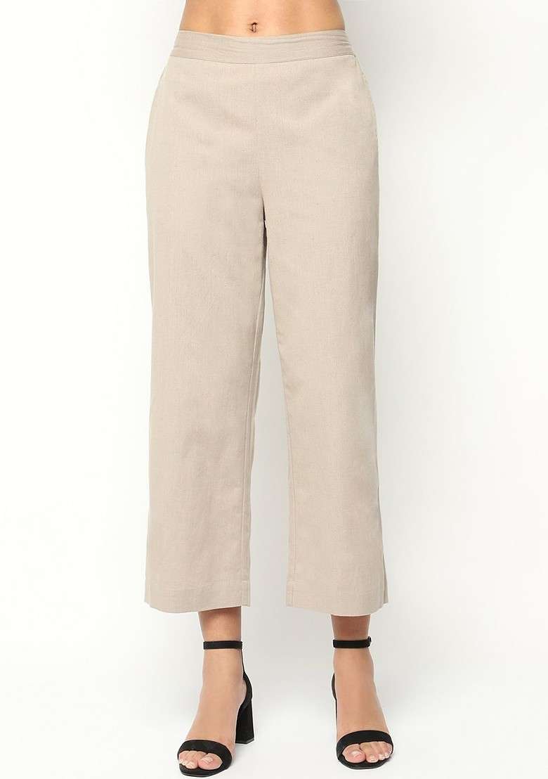 Black Shirt Collar Embroidered Top Ith Trousers - Indya
