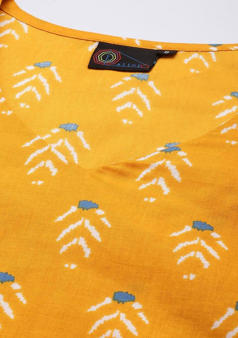 Yellow Ethnic Motifs Printed Pure Cotton Coords