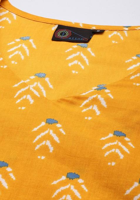 Yellow Ethnic Motifs Printed Pure Cotton Coords
