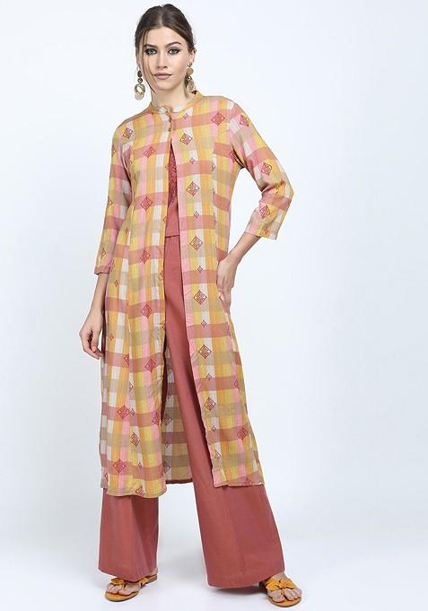 Orange Women Orange Solid Top With Trouser And Jacket