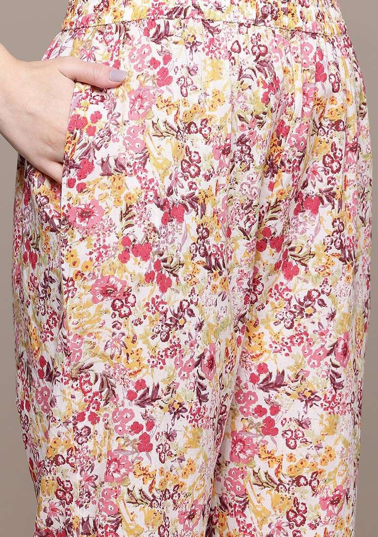 Multi Floral Printed Pure Cotton Coords - Indya