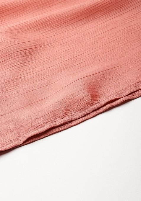 Pink Embroidered Detail Wrap Ethnic Coords