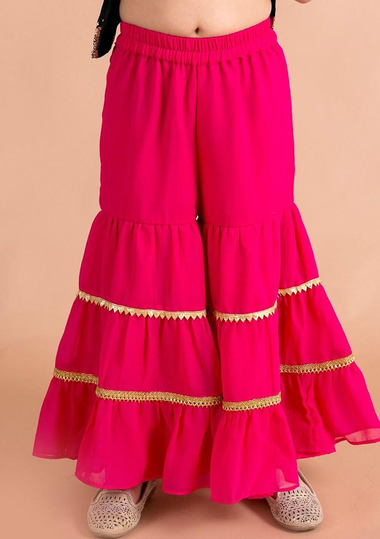 Green Printed Poly Blend Salwar Kameez With Dupatta For Girls