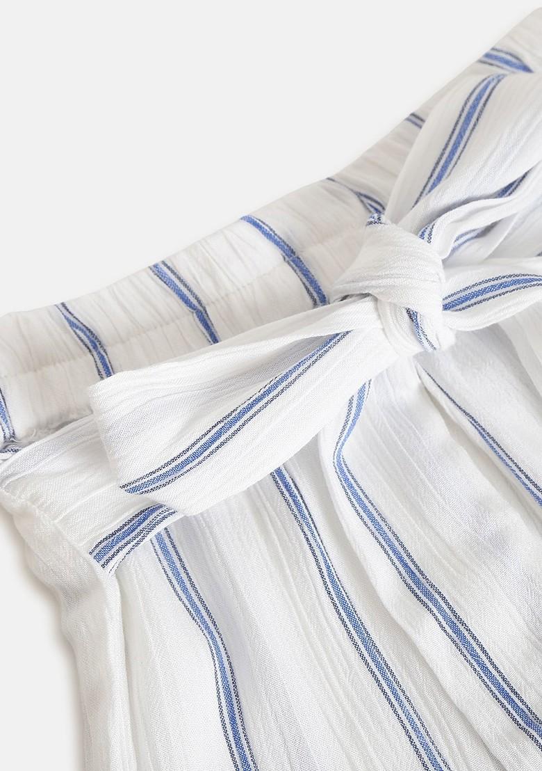 Blue Embroidered Poly Blend Co Ord Set For Girlss