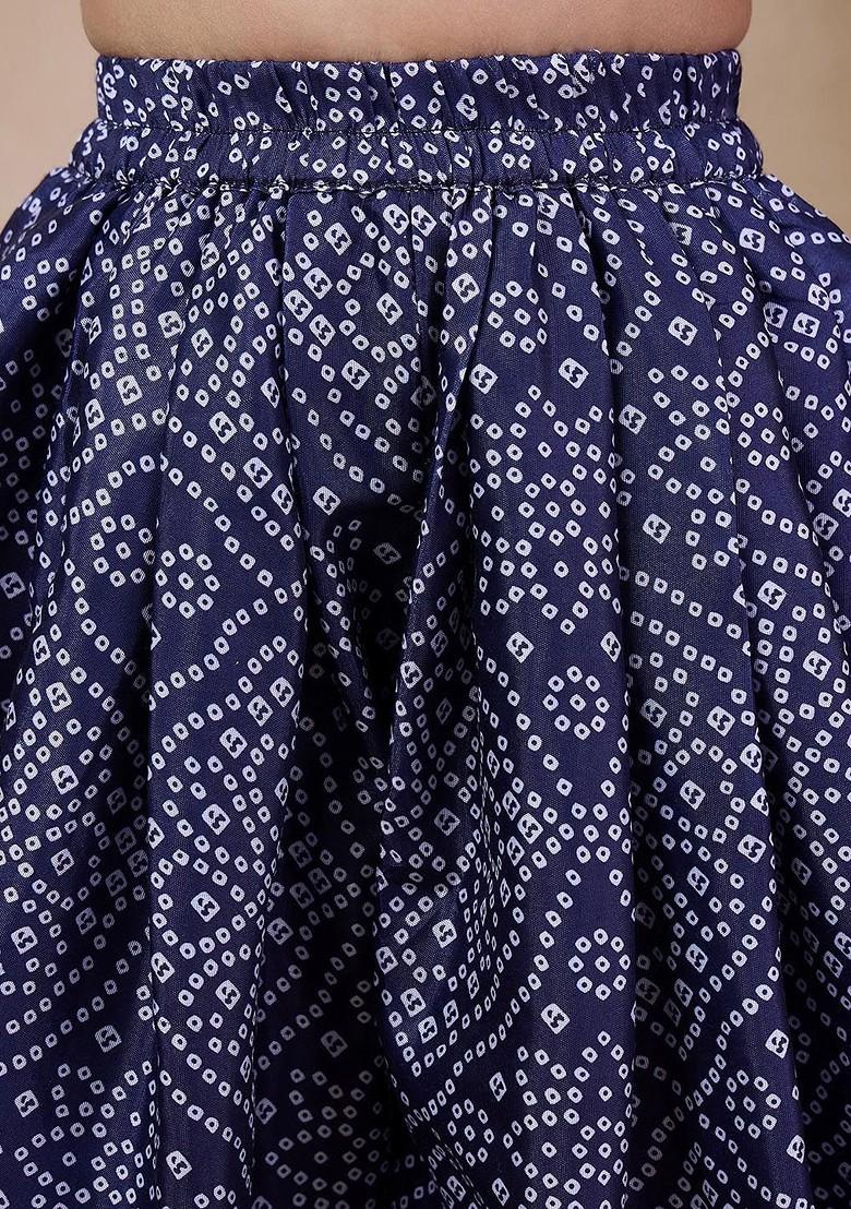 Yellow Printed Poly Blend Co Ord Set For Girlss