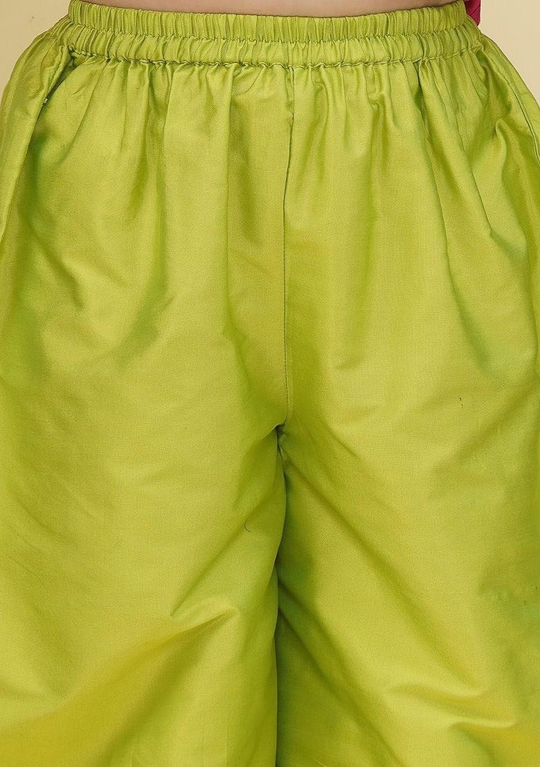 Pink Girls Ethnic Motifs Embroidered Sequinned Kurta With Salwar And Dupatta