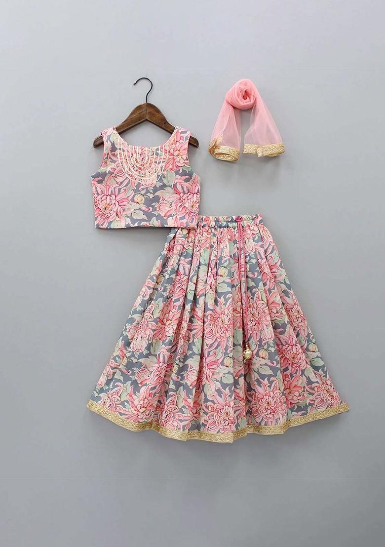 Girls Ready To Wear Lehenga And Blouse With Dupatta
