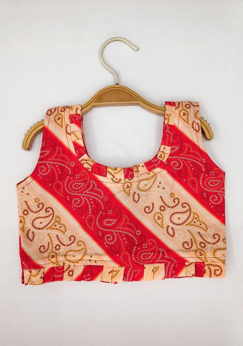 Girls Printed Ready To Wear Lehenga And Choli