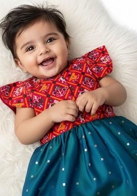 Multicolor Printed Blended Lehenga Choli For Girls