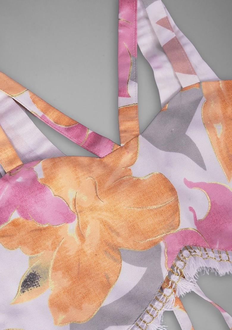 Pink Zari Blended Lehenga Choli For Girls - Indya