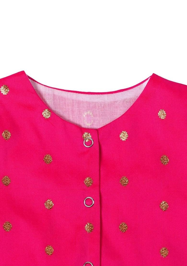 Off White Zari Blended Lehenga Choli For Girls - Indya