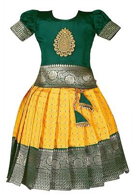 Multicolor Printed Blended Lehenga Choli For Girls
