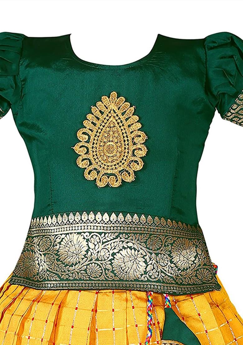 Multicolor Printed Blended Lehenga Choli For Girls - Indya