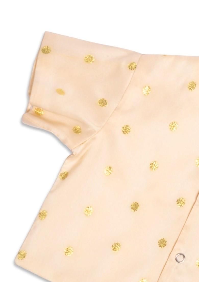 Orange Zari Blended Lehenga Choli For Girls - Indya