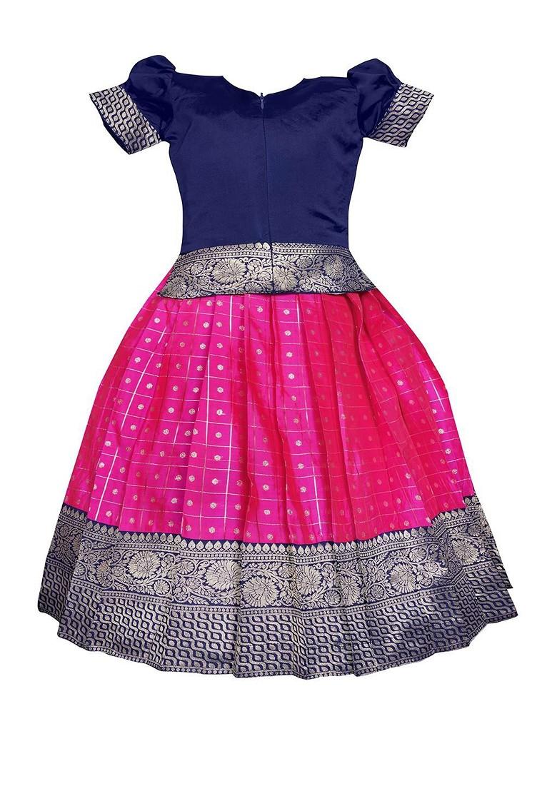 Multicolor Embroidered Blended Lehenga Choli For Girls - Indya