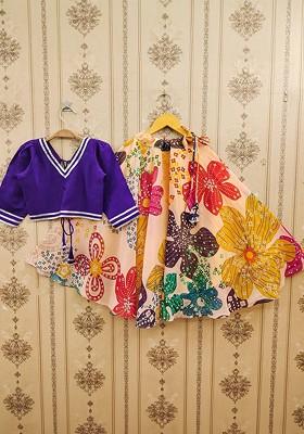 Beige Embroidered Blended Lehenga Choli For Girls