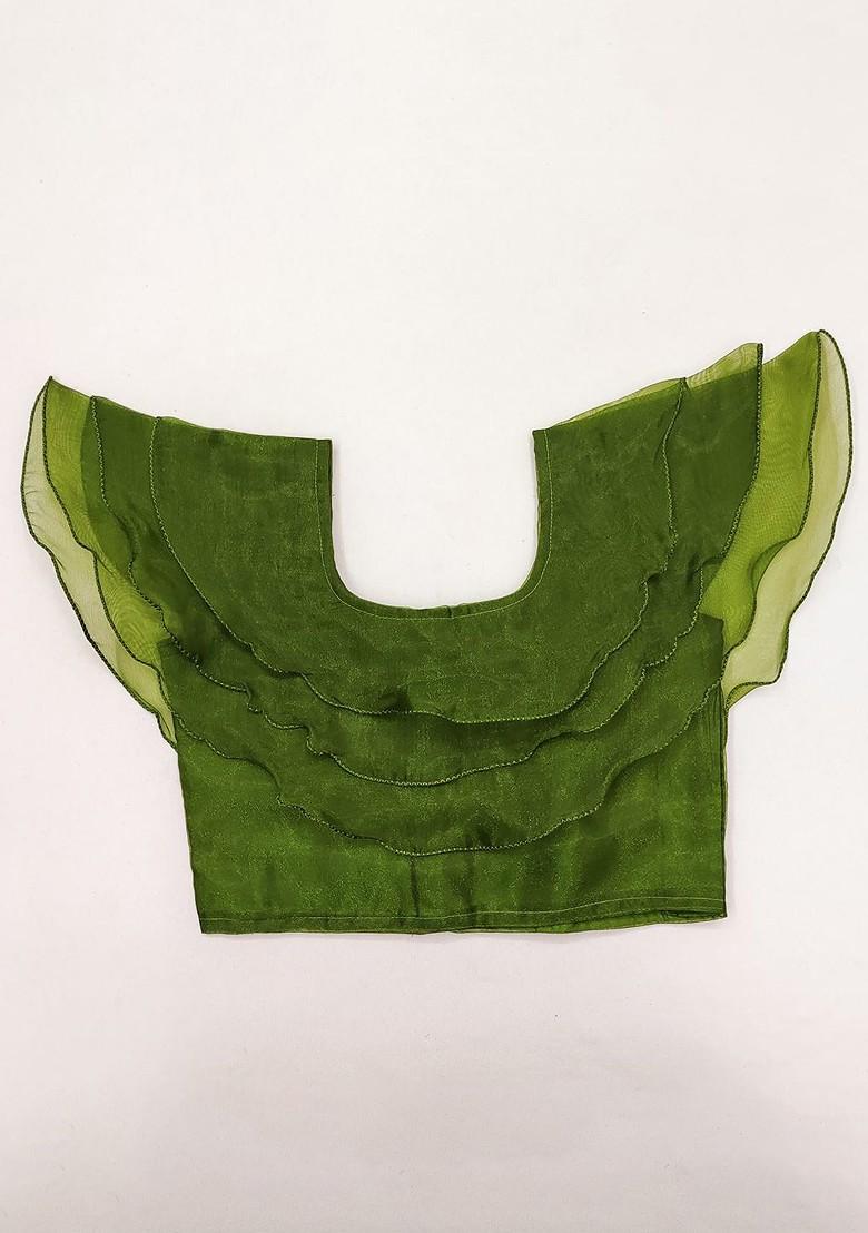 Orange Printed Blended Lehenga Choli For Girls - Indya