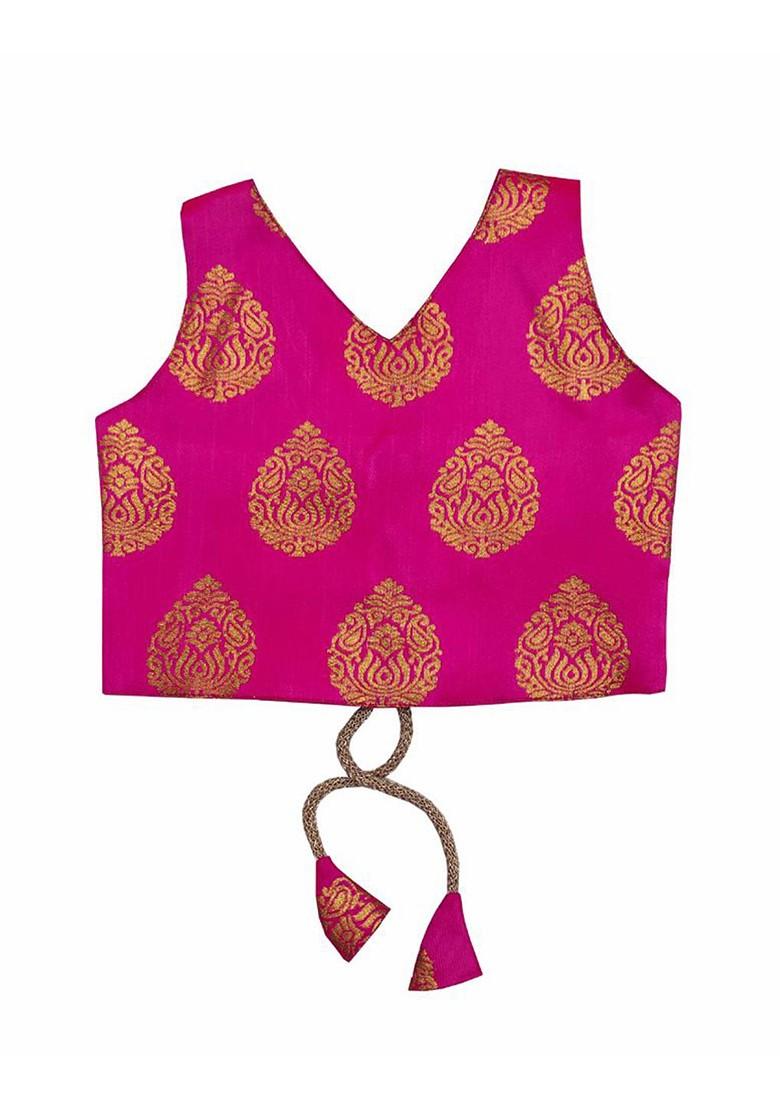 Sea Green Embroidered Blended Lehenga Choli For Girls - Indya