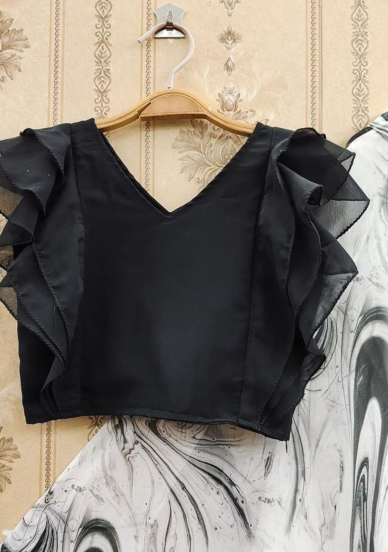 White Embroidered Blended Lehenga Choli For Girls - Indya