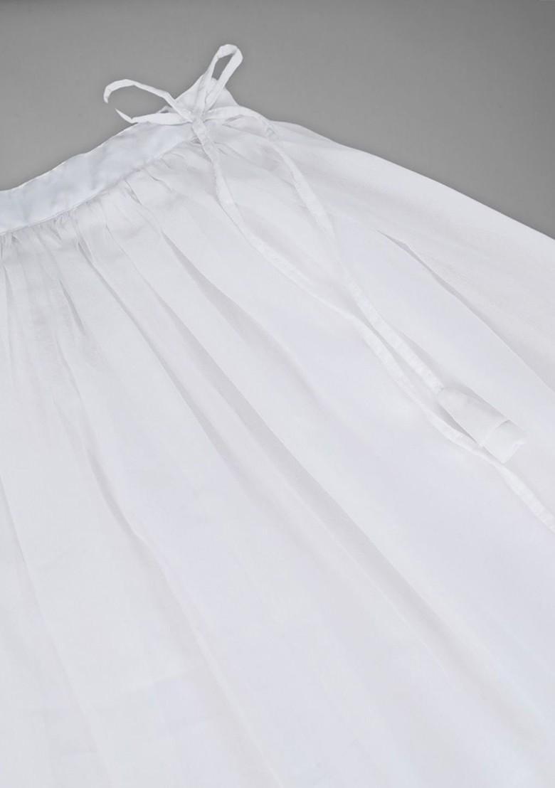 Green Printed Blended Lehenga Choli For Girls - Indya