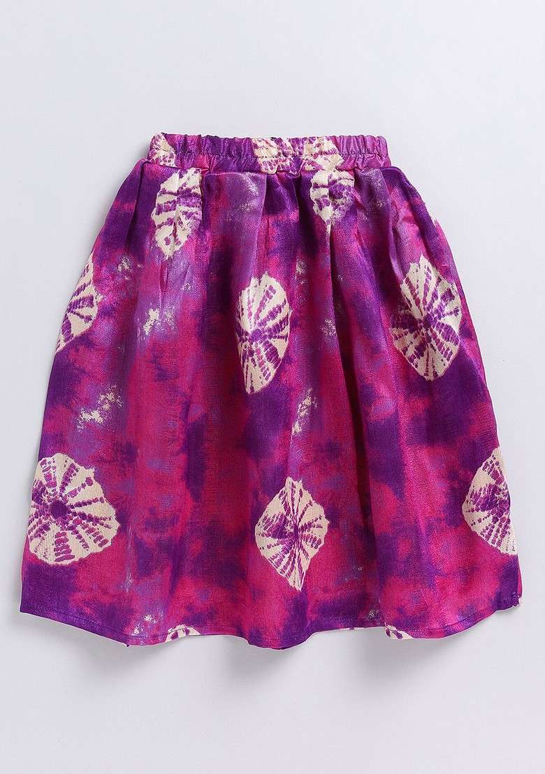 Pink Embellished Cotton Blend Lehenga Choli For Girls - Indya