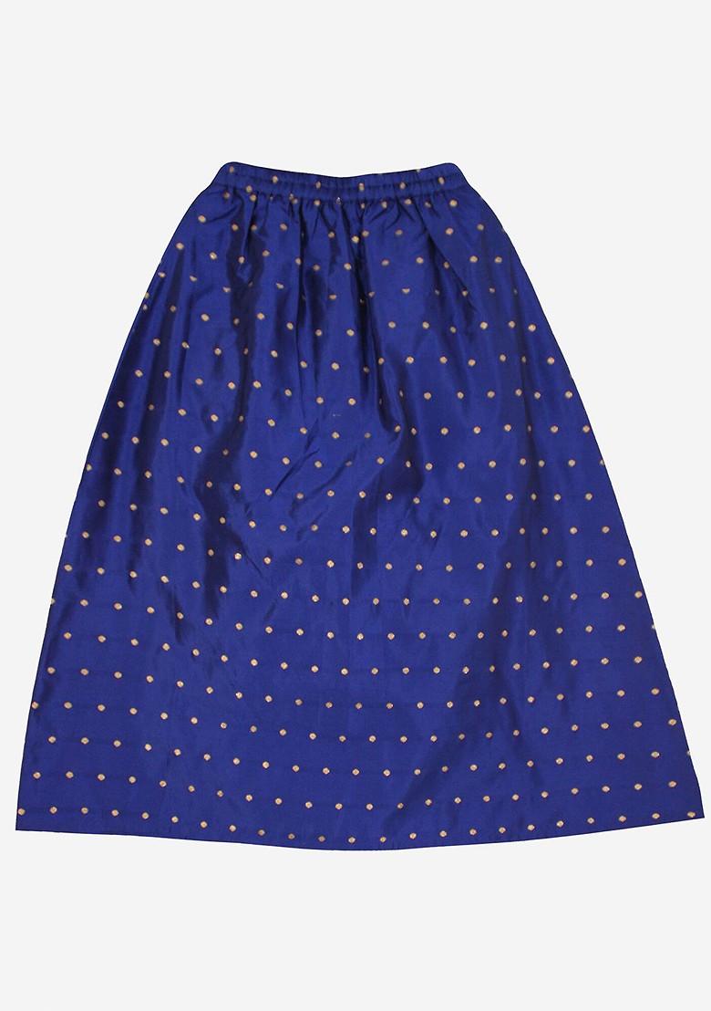 Orange Embellished Blended Lehenga Choli For Girls - Indya