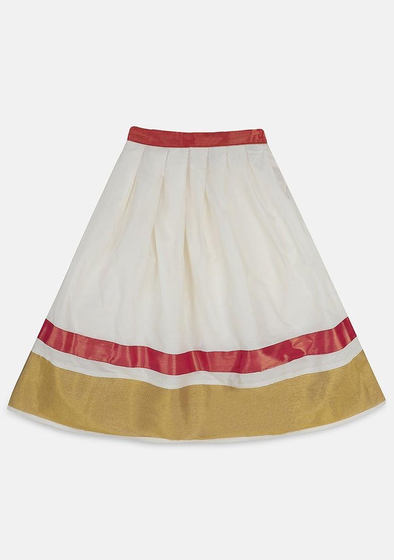 Pink Embroidered Blended Lehenga Choli For Girls - Indya