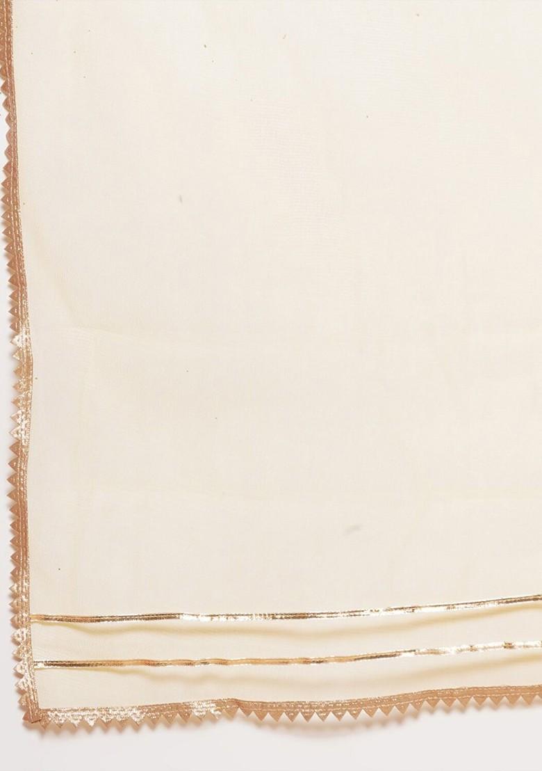 Green Embellished Blended Lehenga Choli For Girls - Indya