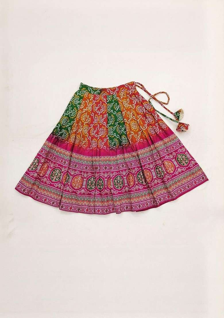 Magenta Embroidered Viscose Lehenga Choli For Girls - Indya