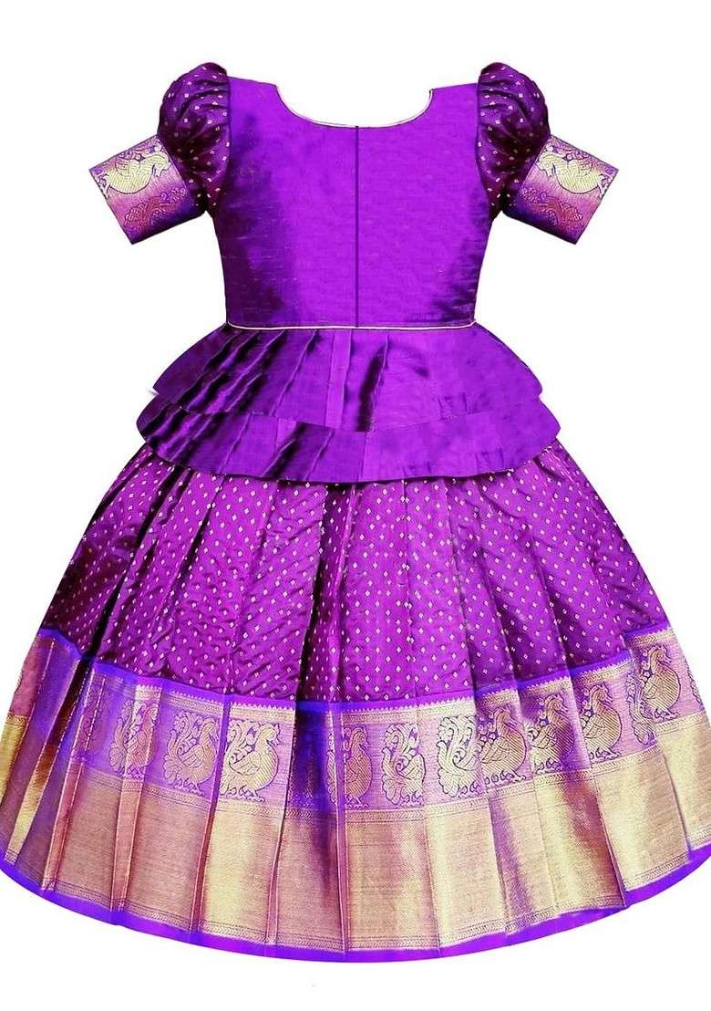 Multicolor Embroidered Blended Lehenga Choli For Girls - Indya