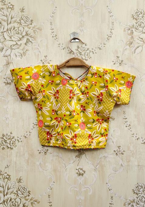 Multi Floral Viscose Lehenga Set For Girls — view on Indya