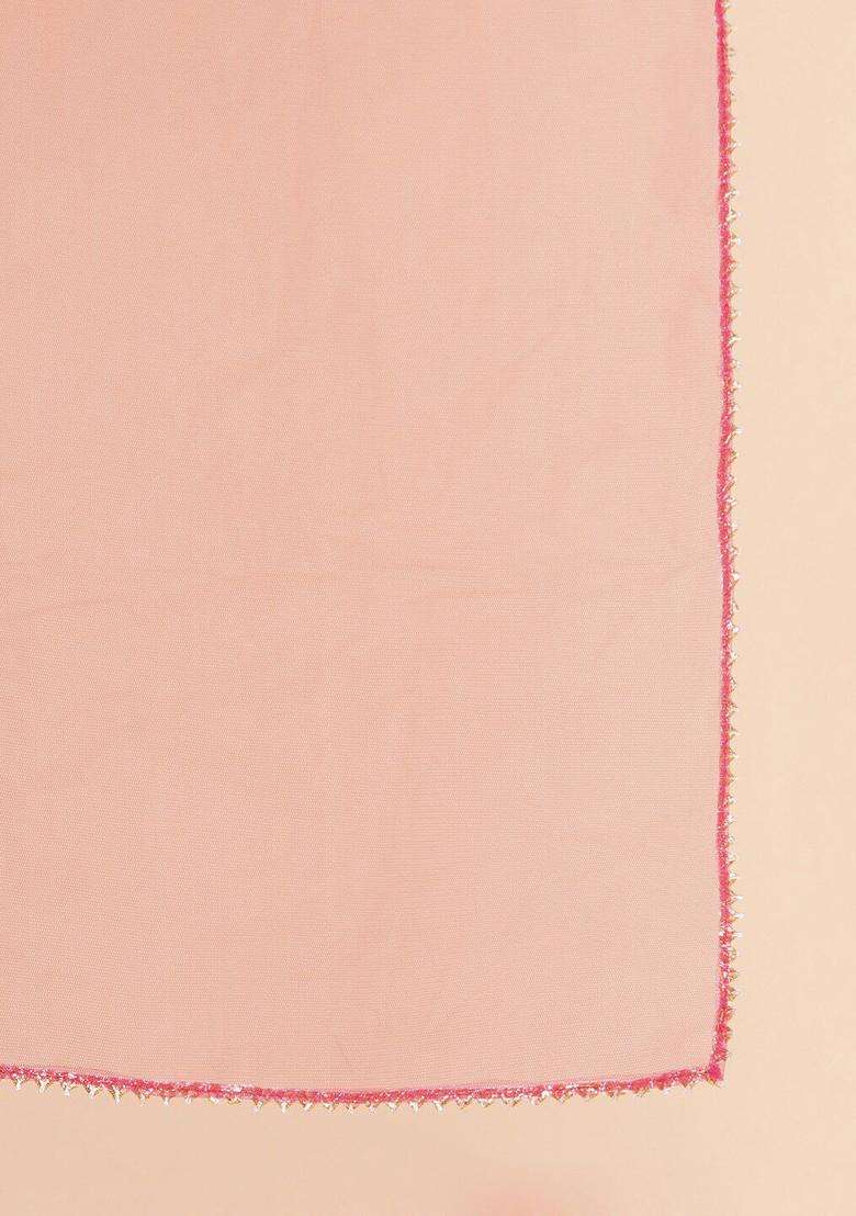 Pink Embroidered Silk Kurta Set For Girls - Indya