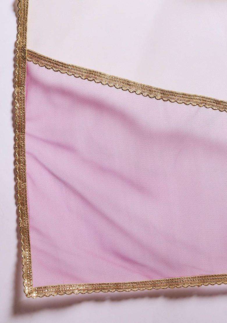 Purple Embroidered Velvet Kurta Set For Girls - Indya