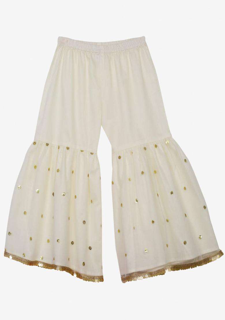 Black Embroidered Georgette Kurta Set For Girls - Indya