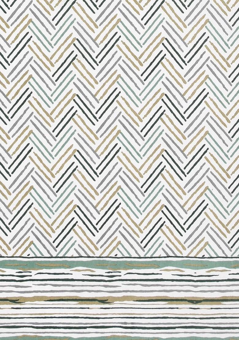 Green Geometric Cotton 210 Tc Super King Bedsheet And 2 Pillow Covers