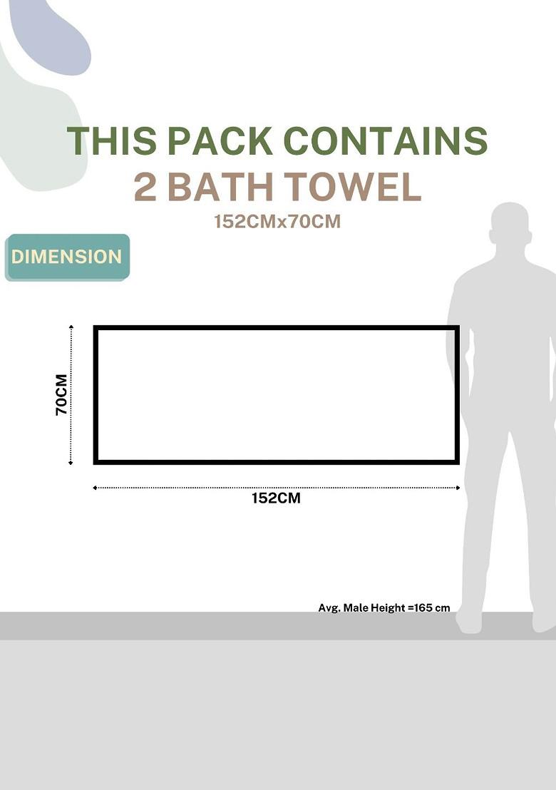 Green 6 Pieces Block Printed 210 Gsm Waffle Cotton Soft And Absorbent Towel Set