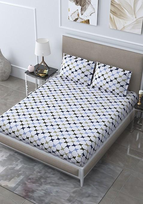 Queen Size Jaipur Block Print Cotton Bedsheet With 2 Pillow Covers