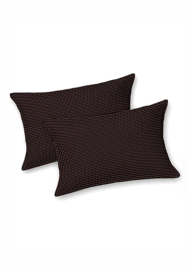 White And Red Ethnic Motifs 210 Tc King Bedsheet With 2 Pillow Covers