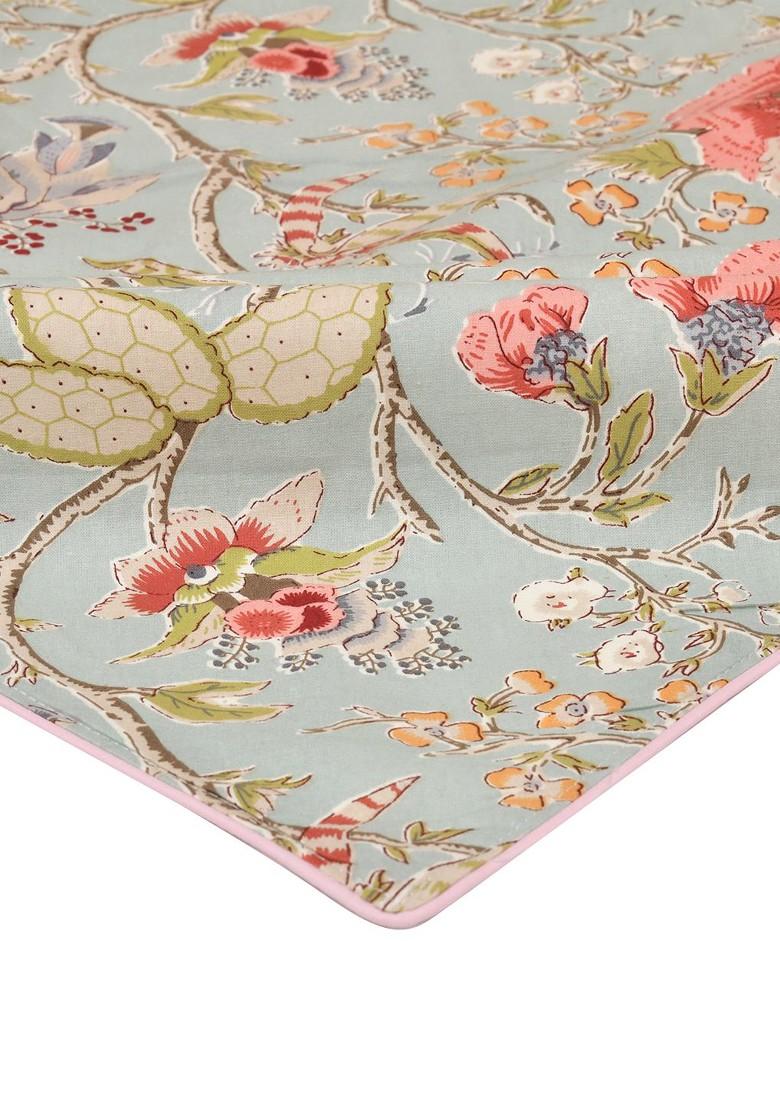 Blue And Pink Printed Pure Cotton Table Runner