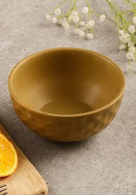 Brown Textured Ceramic Serving Bowl