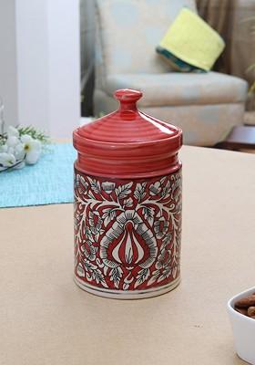 Multicoloured Kitchen Storage Jar With Lid