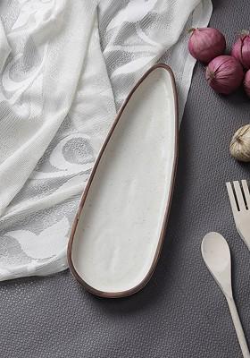 Off White Solid Stoneware Platter