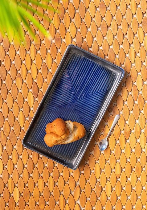 Ceramic Serving Platter (Hand Glazed Studio Pottery; Microwave Safe)