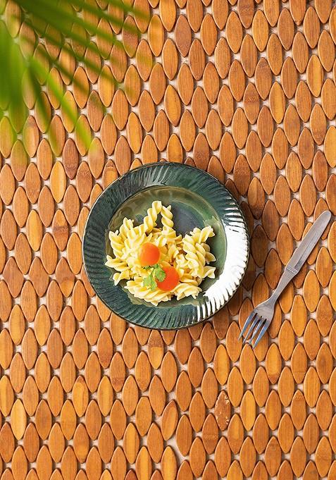 Green Hand Glazed Studio Pottery Microwave Safe Ceramic Pasta Plate