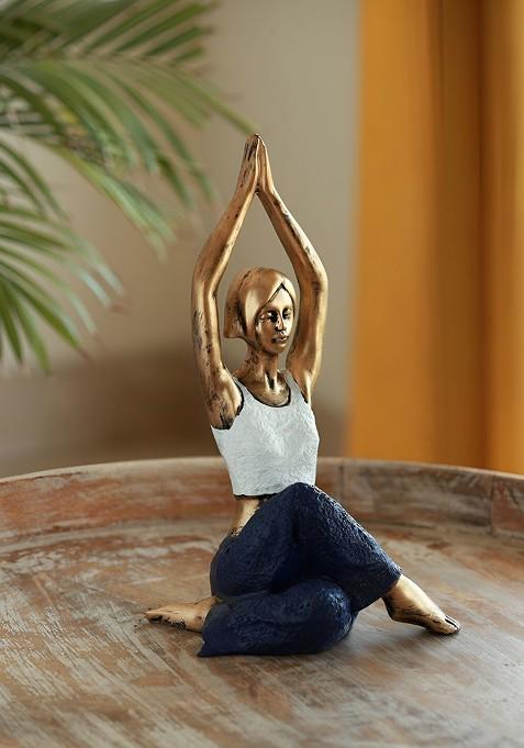 Yoga Lady Modern Figurine Decorative Showpiece