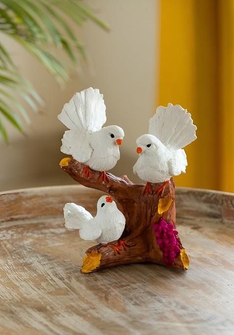 Chatting Birds Modern Figurine Decorative Showpiece