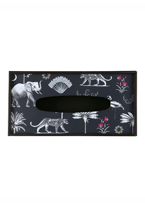 Animal Printed Black Tissue Holders